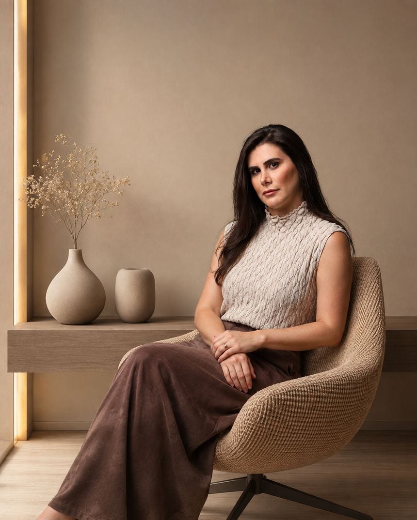 Dra. Jéssica Rodrigues na recepção do consultório